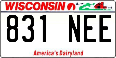 WI license plate 831NEE