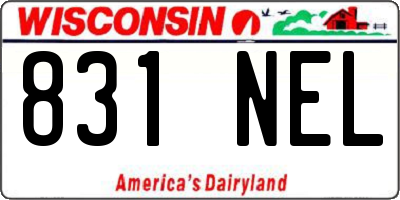 WI license plate 831NEL