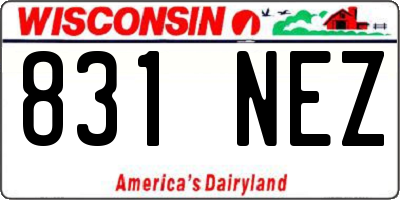 WI license plate 831NEZ
