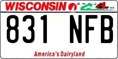 WI license plate 831NFB