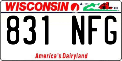 WI license plate 831NFG