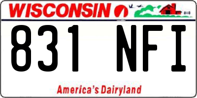 WI license plate 831NFI