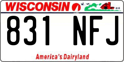 WI license plate 831NFJ