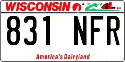 WI license plate 831NFR