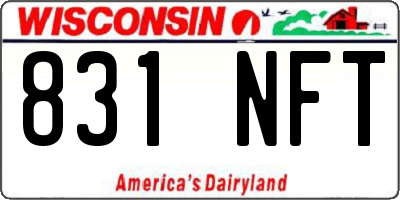 WI license plate 831NFT