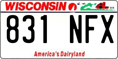 WI license plate 831NFX