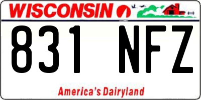 WI license plate 831NFZ