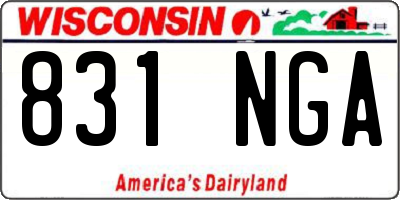 WI license plate 831NGA