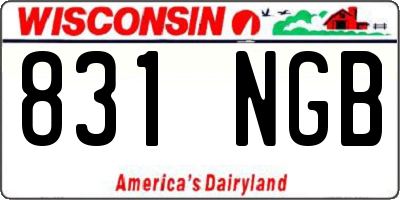 WI license plate 831NGB