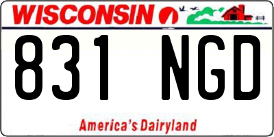 WI license plate 831NGD