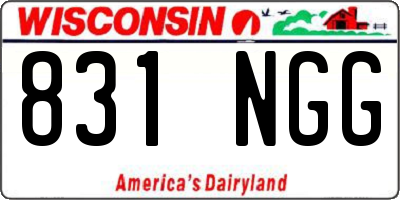 WI license plate 831NGG