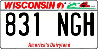 WI license plate 831NGH