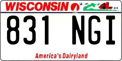WI license plate 831NGI