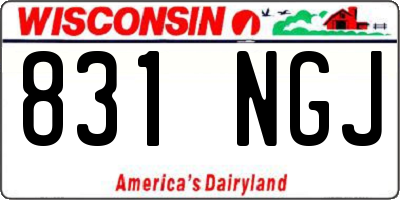 WI license plate 831NGJ