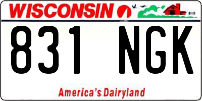 WI license plate 831NGK