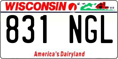 WI license plate 831NGL