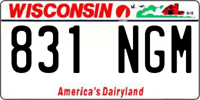 WI license plate 831NGM