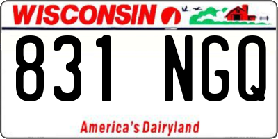 WI license plate 831NGQ
