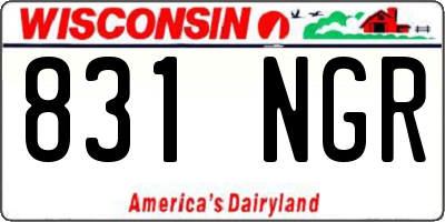 WI license plate 831NGR