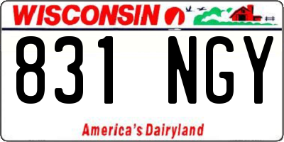 WI license plate 831NGY