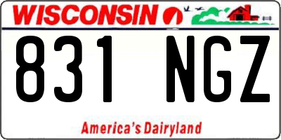 WI license plate 831NGZ