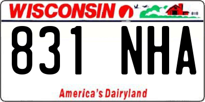 WI license plate 831NHA
