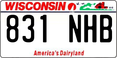 WI license plate 831NHB