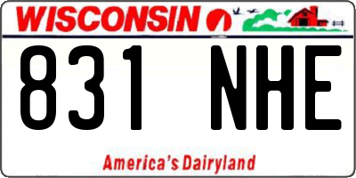 WI license plate 831NHE