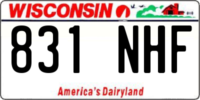 WI license plate 831NHF