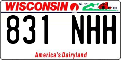 WI license plate 831NHH