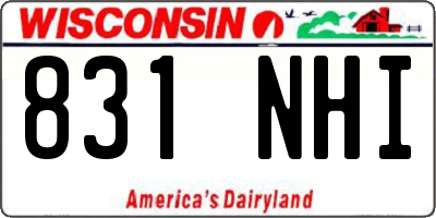 WI license plate 831NHI