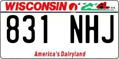 WI license plate 831NHJ