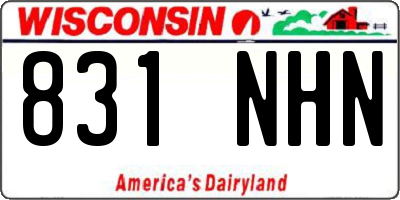 WI license plate 831NHN
