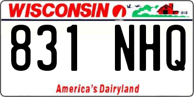 WI license plate 831NHQ