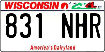 WI license plate 831NHR