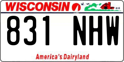 WI license plate 831NHW
