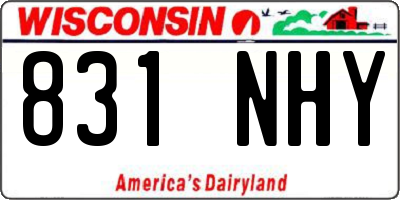 WI license plate 831NHY