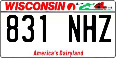 WI license plate 831NHZ