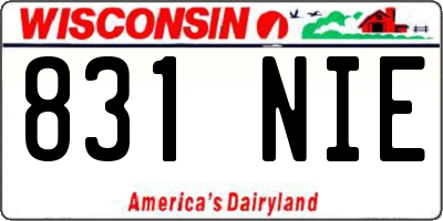 WI license plate 831NIE