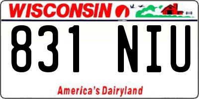 WI license plate 831NIU