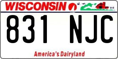 WI license plate 831NJC