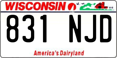 WI license plate 831NJD