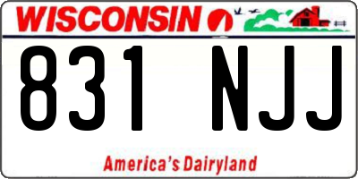 WI license plate 831NJJ