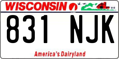 WI license plate 831NJK