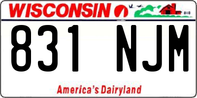 WI license plate 831NJM
