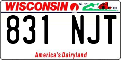 WI license plate 831NJT