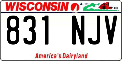 WI license plate 831NJV