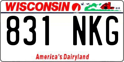 WI license plate 831NKG