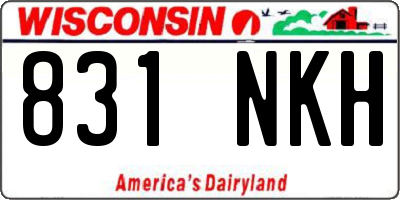WI license plate 831NKH