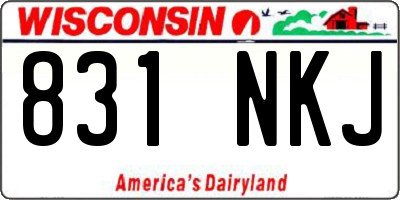 WI license plate 831NKJ